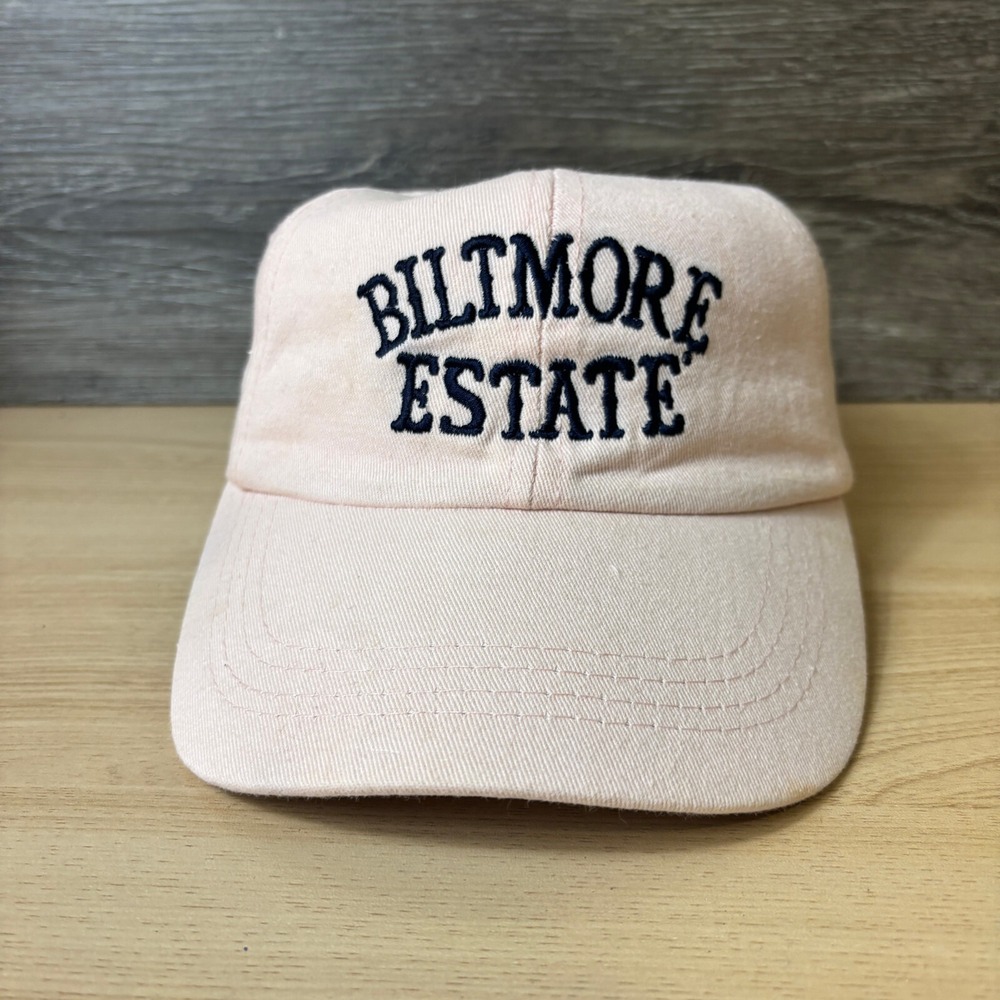 Biltmore Estate Hat Cap Strap Back Womens One Size Light Pink Adjustable